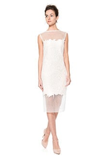 Lace and Tulle Illusion Sheath