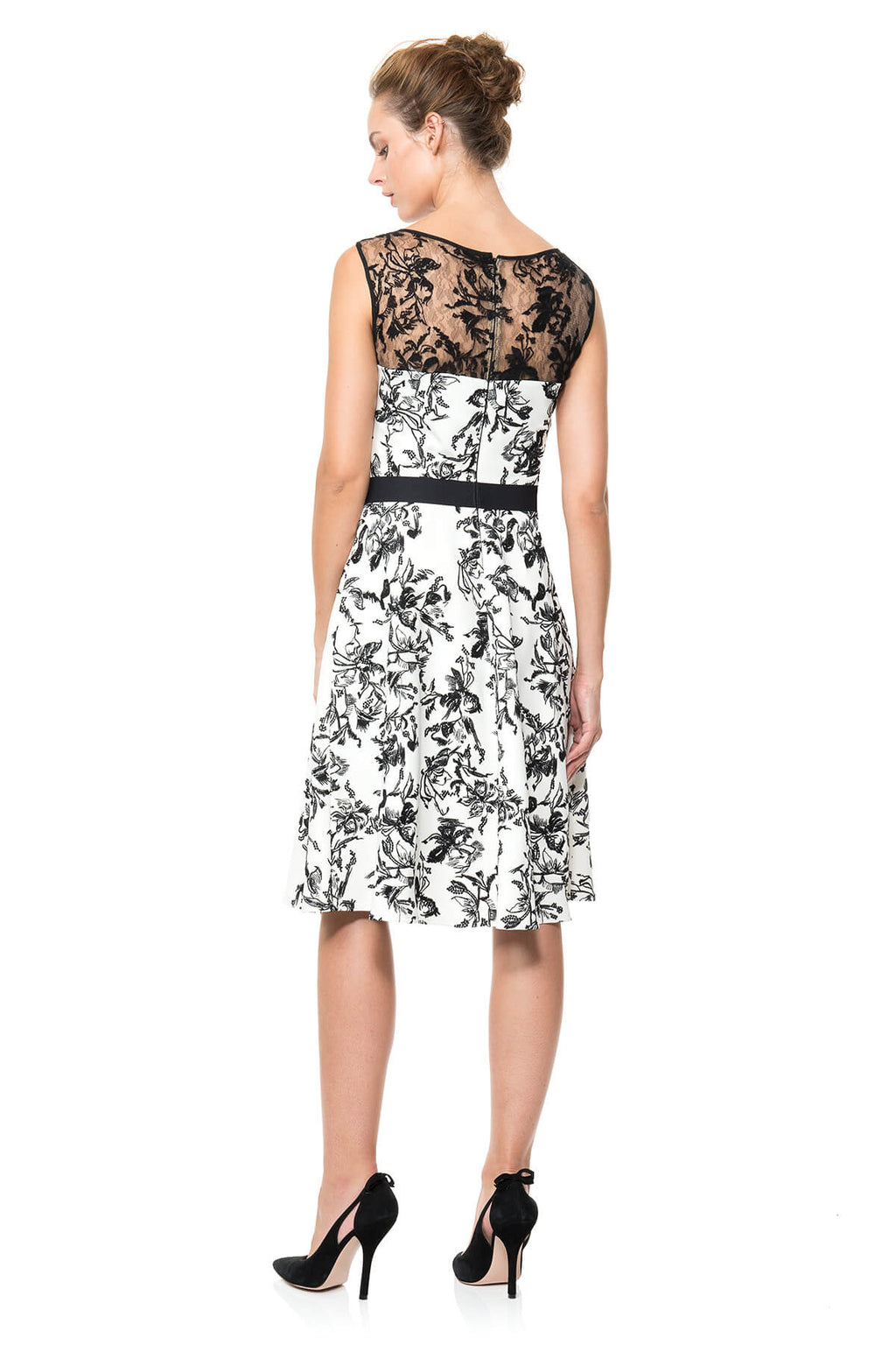Embroidered Neoprene Dress