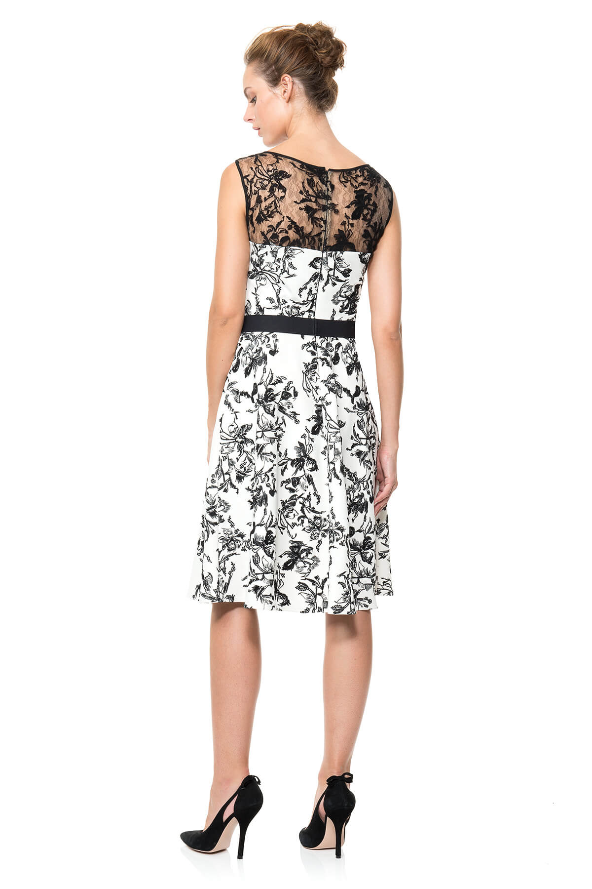 Embroidered Neoprene Dress