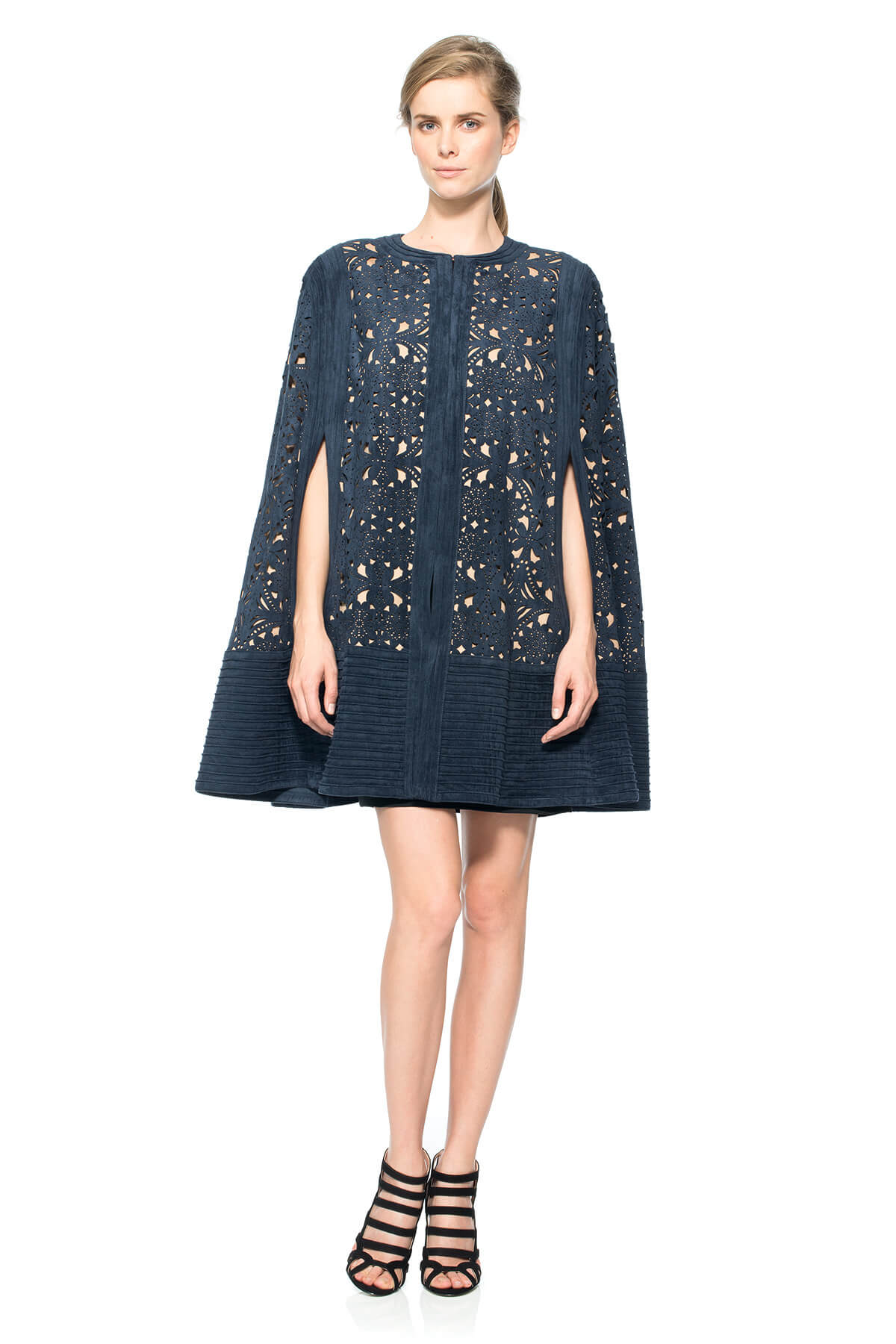 Laser-Cut Micro Suede Cape