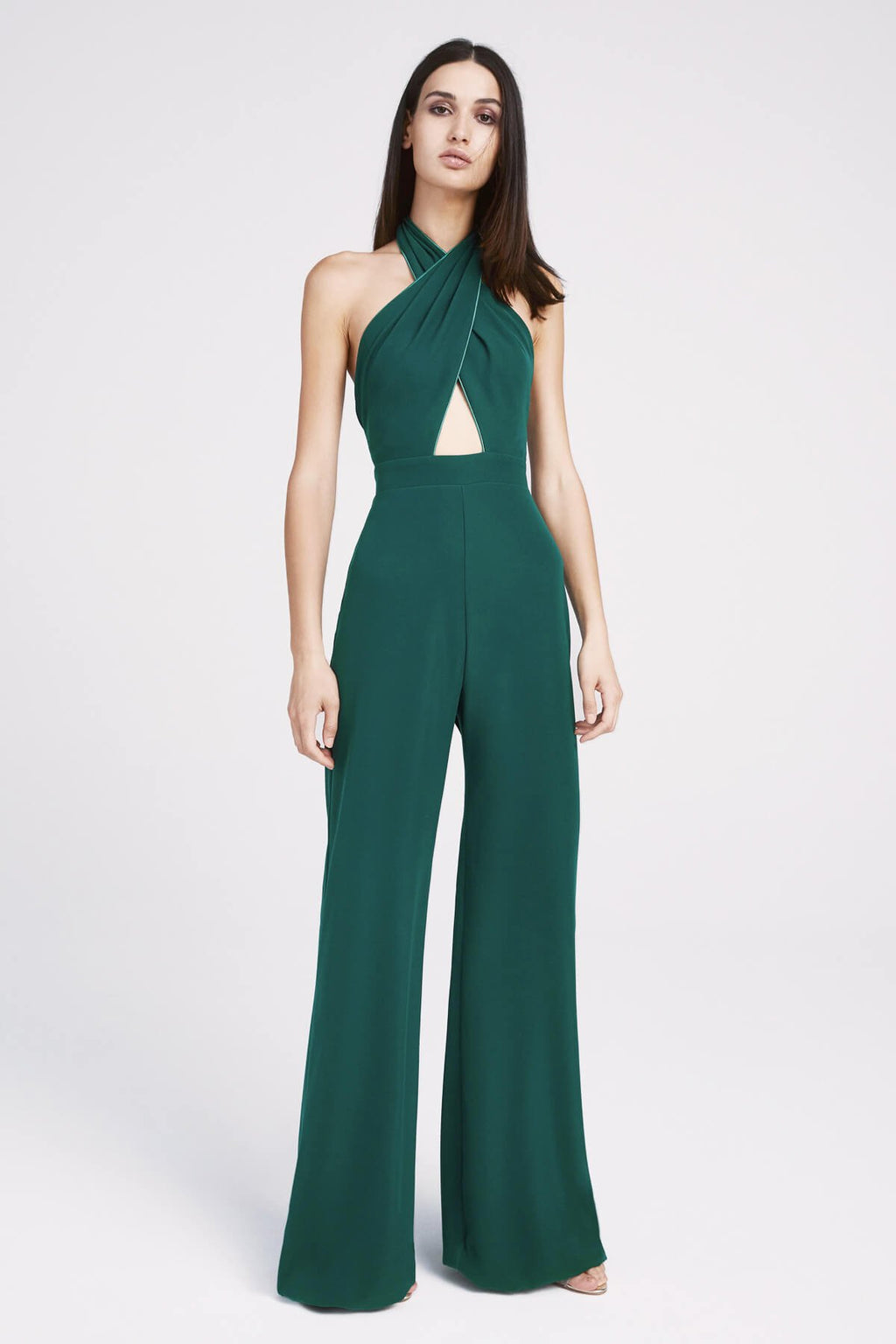 SHO The Label - Amber Crepe Cutout Halter Jumpsuit