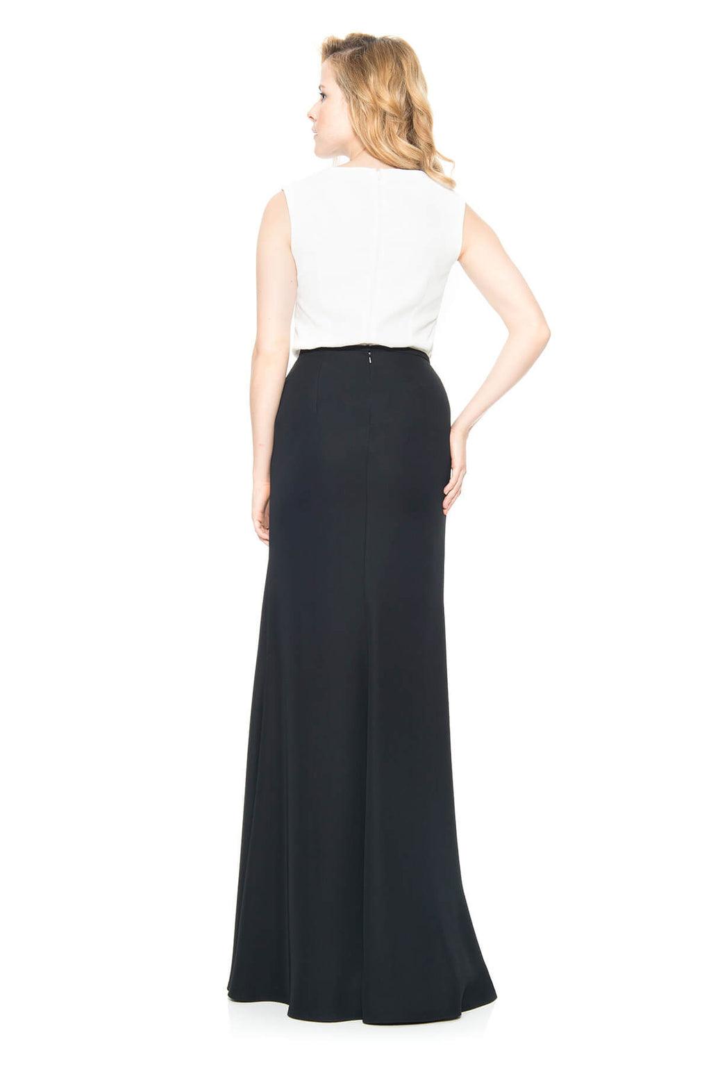 slim fit dress slacks Silky Wedding Maxi Skirt Bridal Satin Long Skirt, Minimalist wedding skirt  with a slit #3040