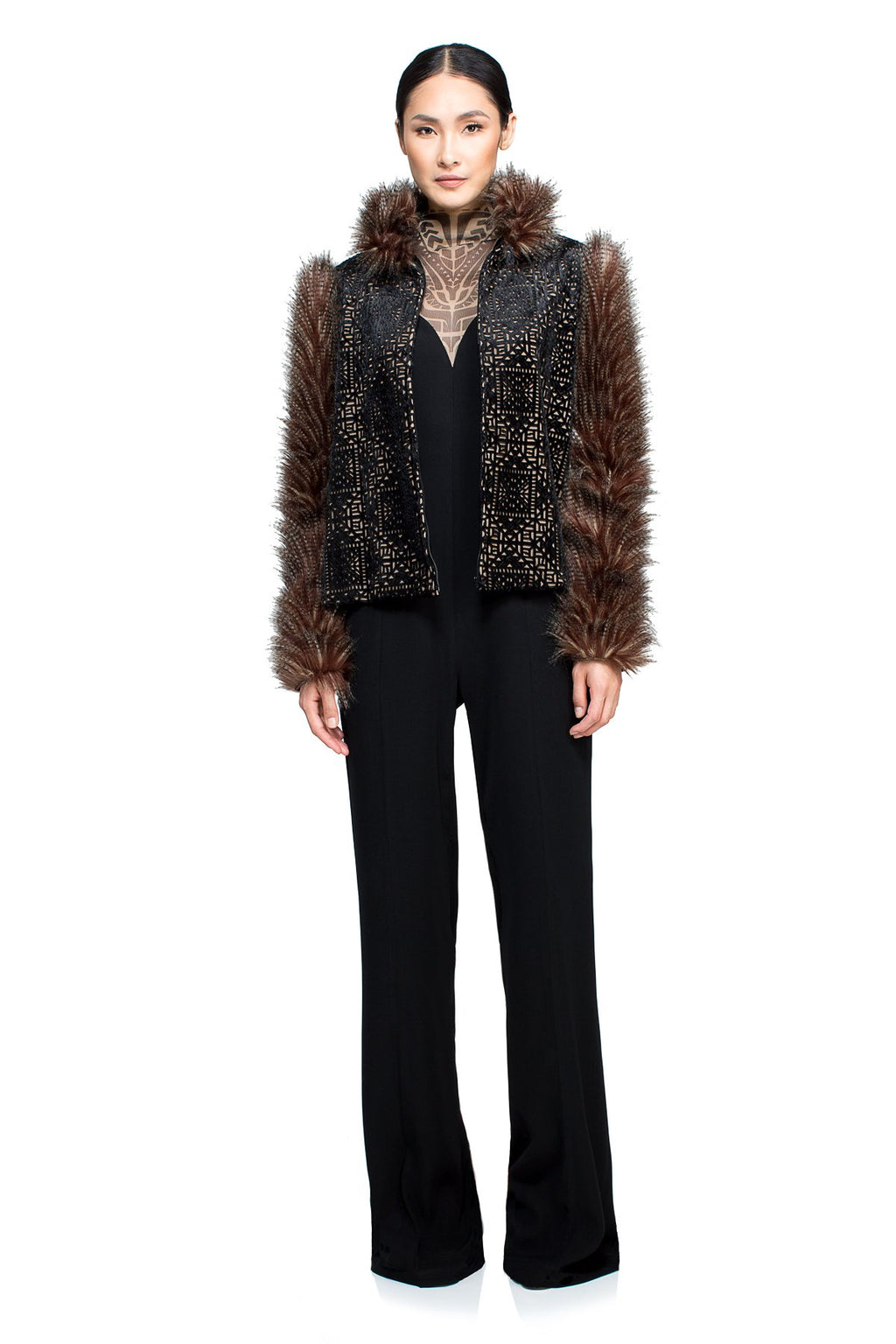 Tadashi Shoji - Devereux Faux Fur Coat 