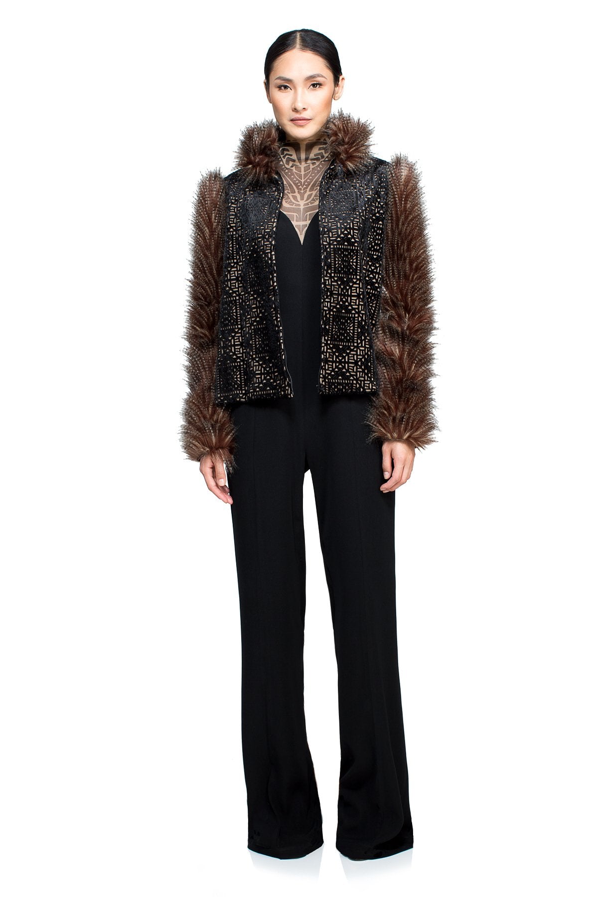 Tadashi Shoji - Devereux Faux Fur Coat 