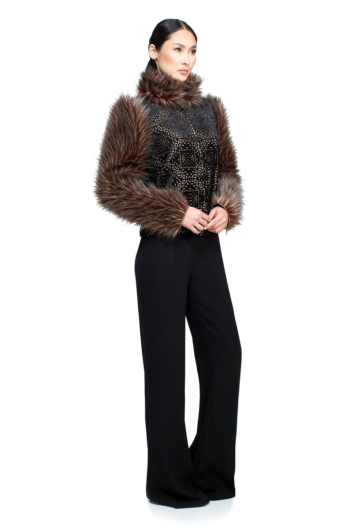 Tadashi Shoji - Devereux Faux Fur Coat 