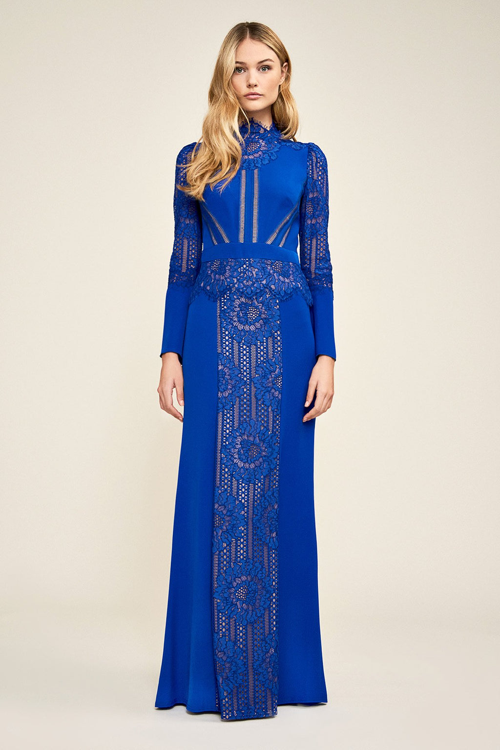 Tadashi Shoji - Marianna Crepe Long Sleeve Gown