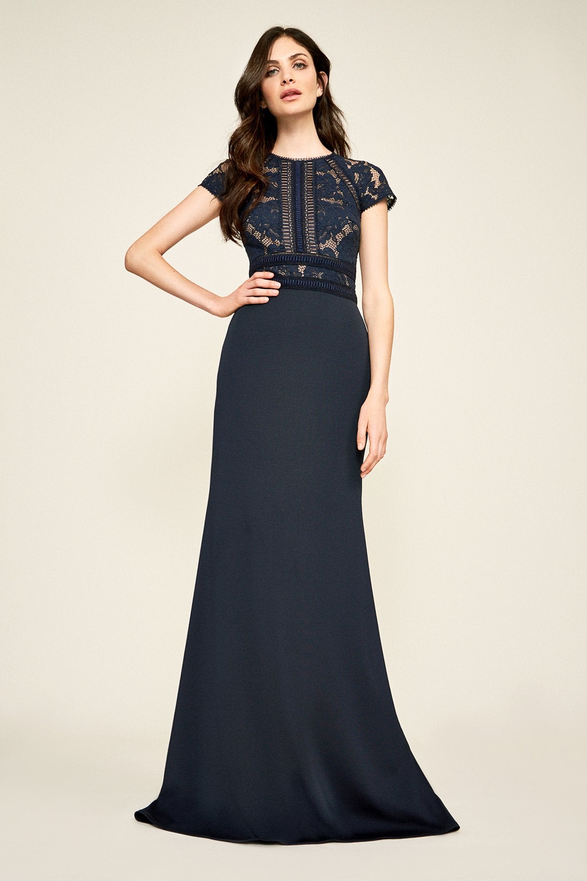 Catrine Lace Bodice Gown – Tadashi Shoji Official Online Boutique