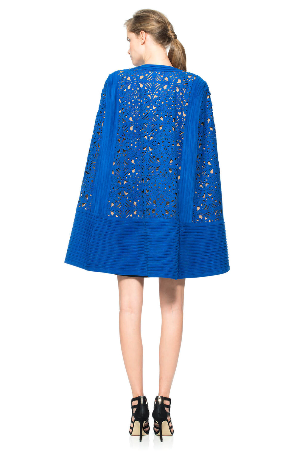Laser-Cut Micro Suede Cape