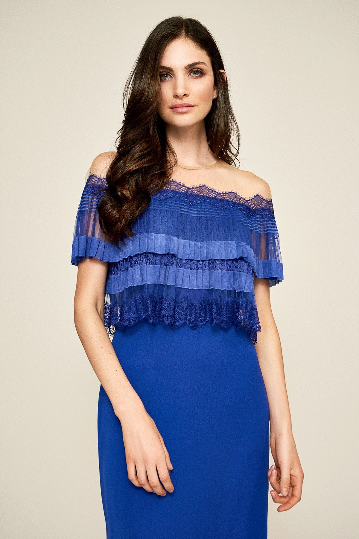 Kimberly Pleated Bodice Gown