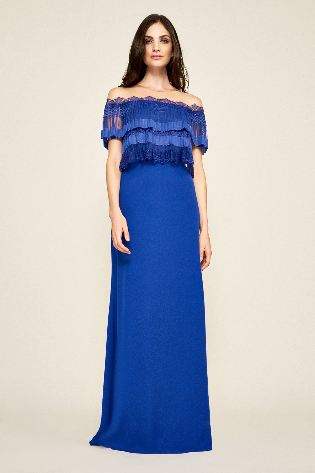 Kimberly Pleated Bodice Gown