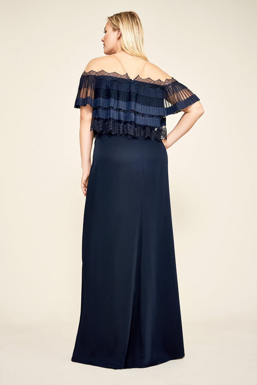 Tadashi Shoji - Kimberly Pleated Bodice Gown - PLUS SIZE