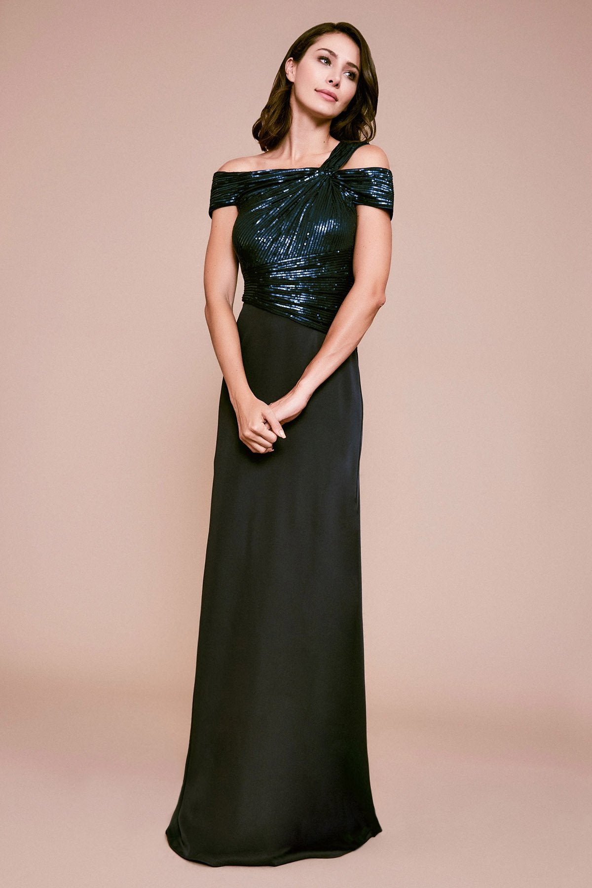 Tadashi Shoji - Vesta Sequin Crepe Gown