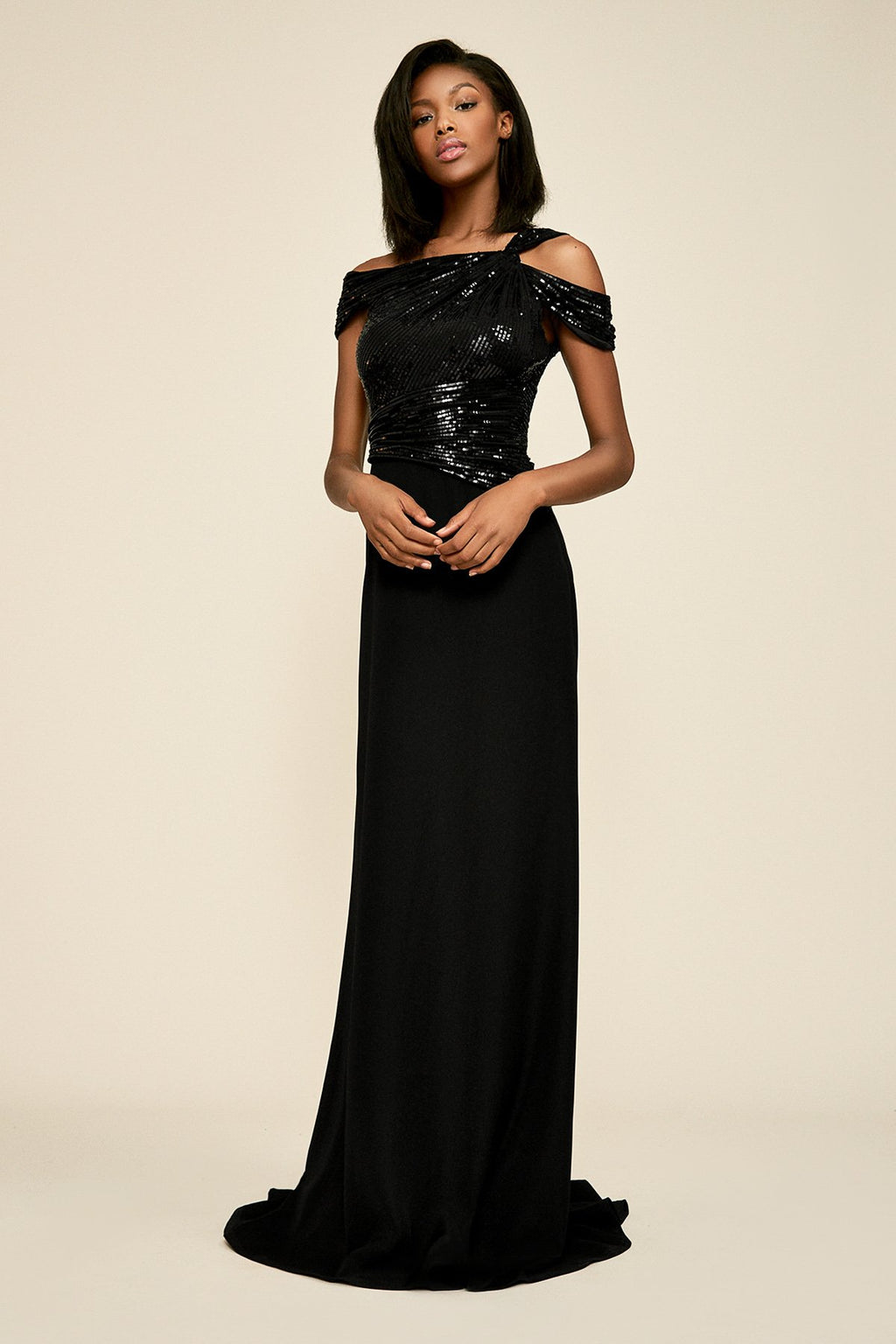 Vesta Sequin Crepe Gown