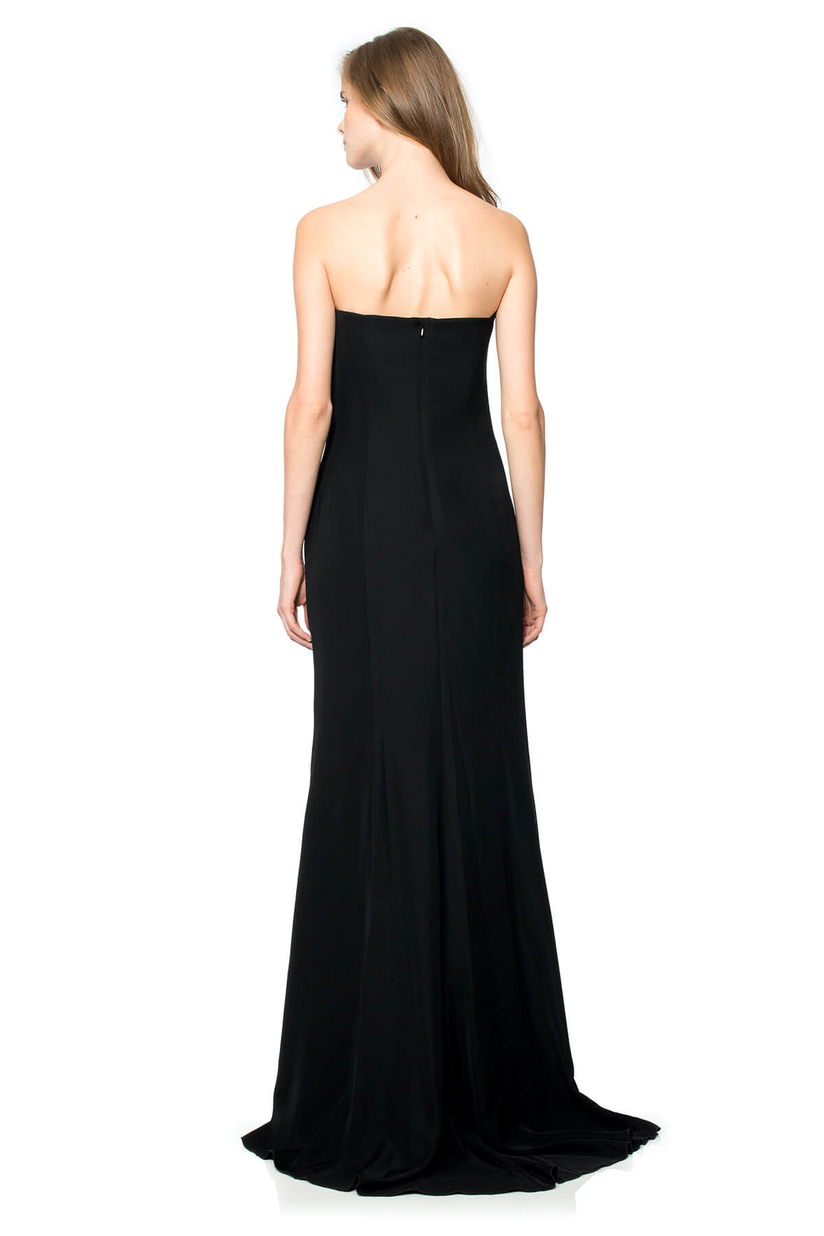Crepe Strapless Gown