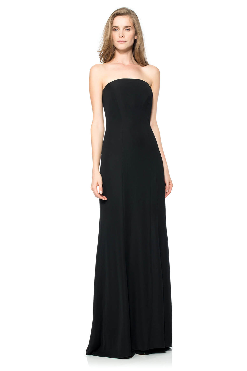 Crepe Strapless Gown