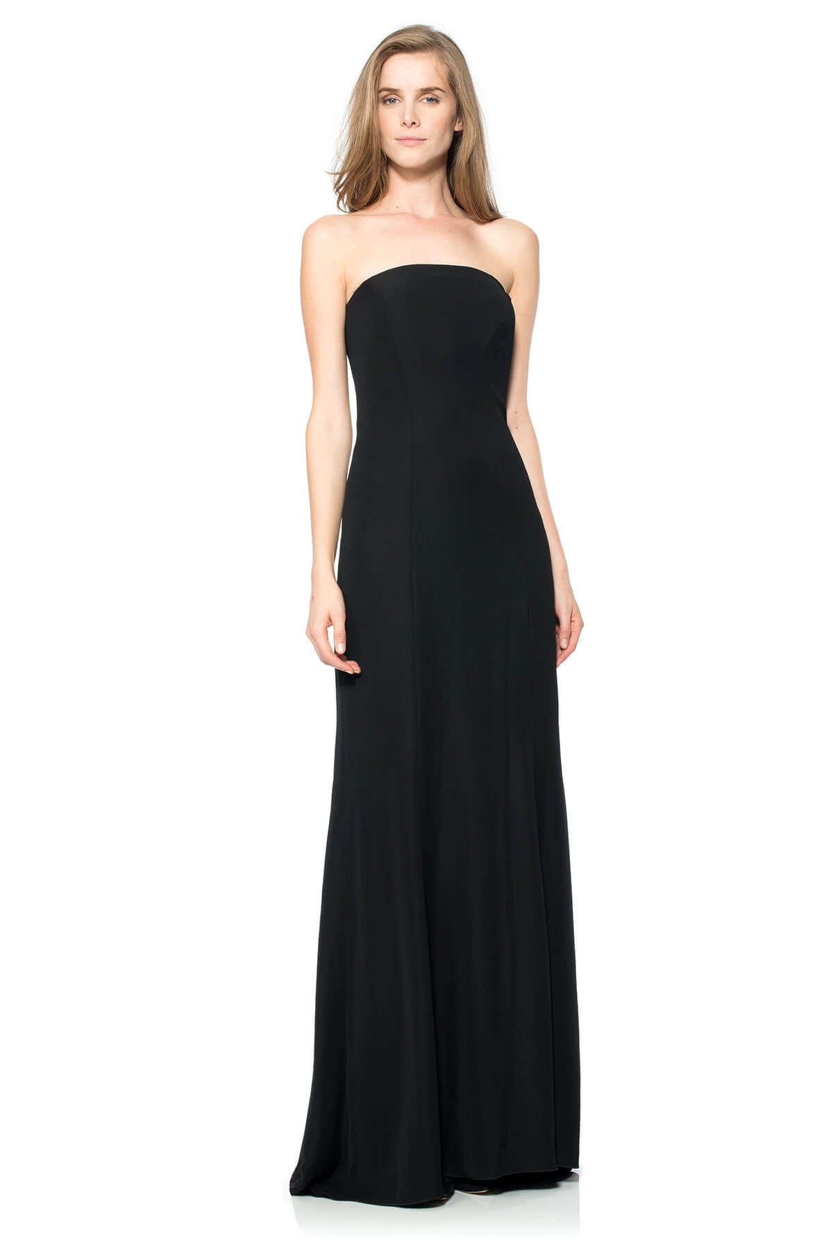Crepe Strapless Gown