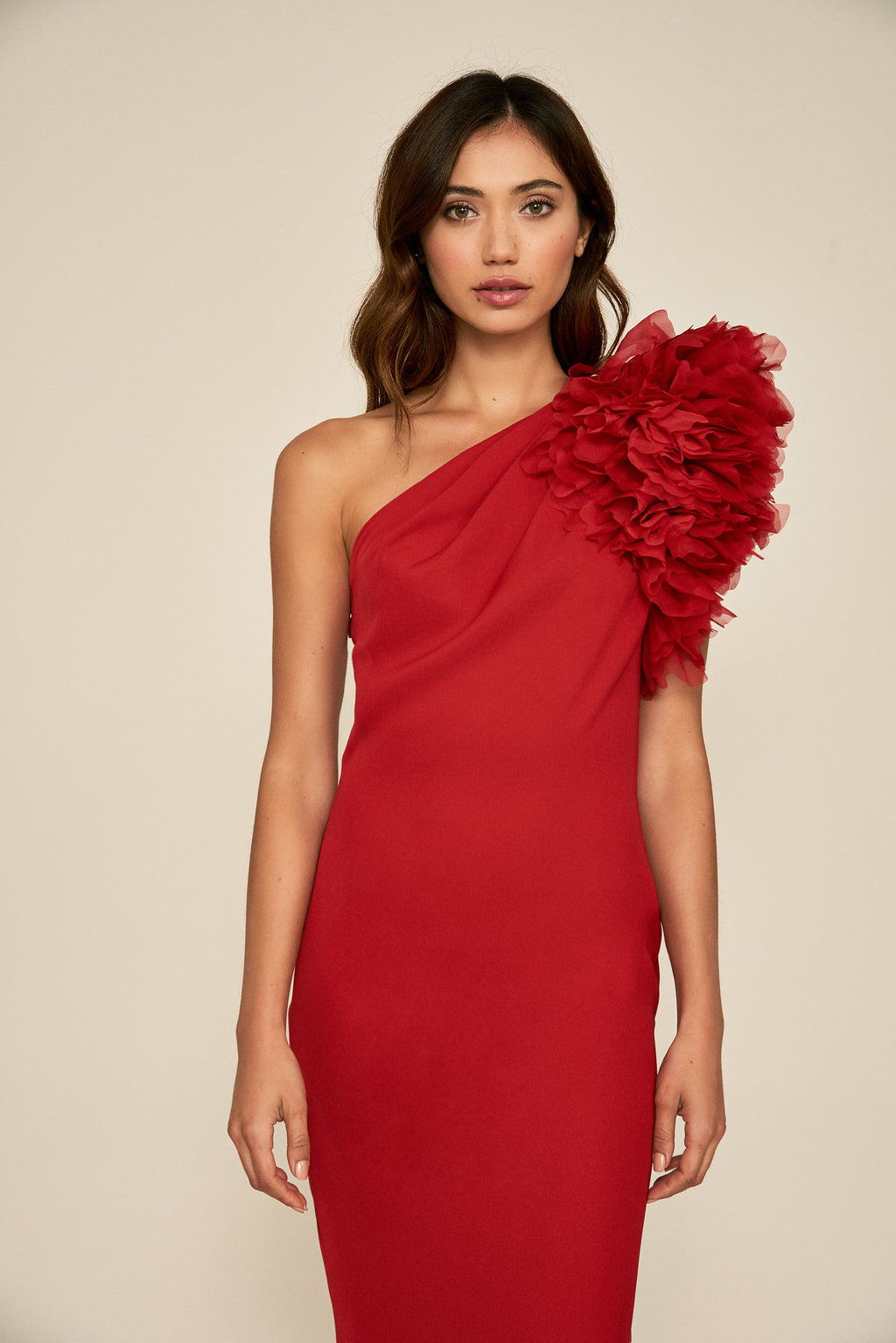 Tadashi Shoji - Lachlan One-Shoulder Crepe Dress