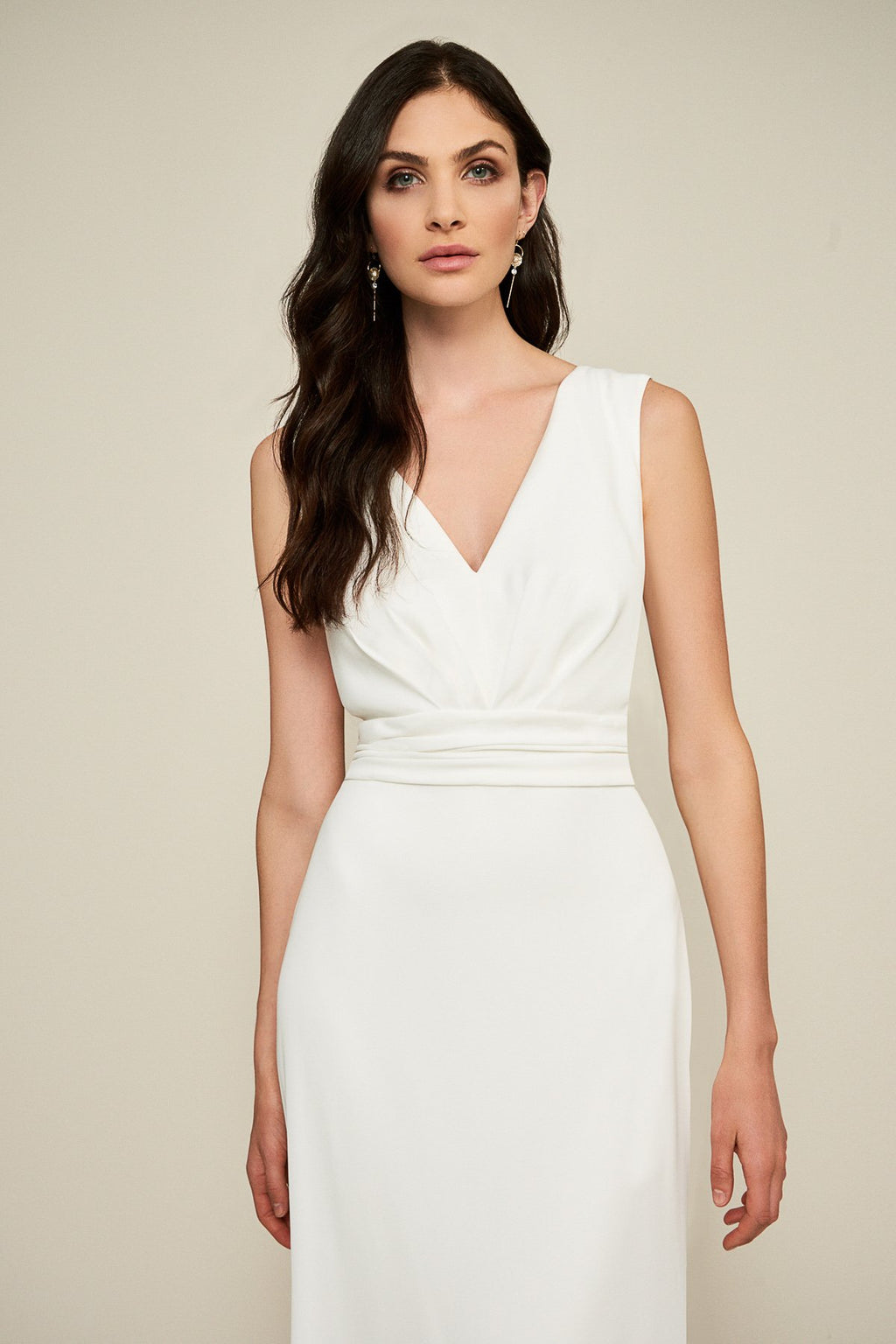 Tadashi Shoji - Chandler Bow-Back Crepe Gown