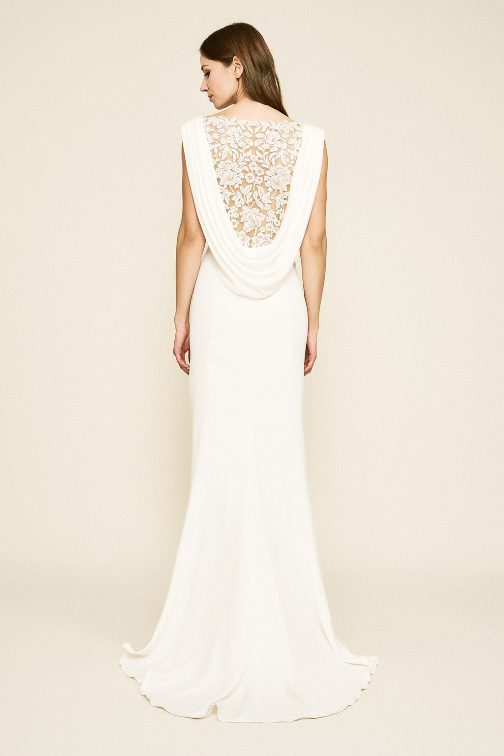 Tadashi Shoji - Amfelice Cowl-Back Crepe Gown