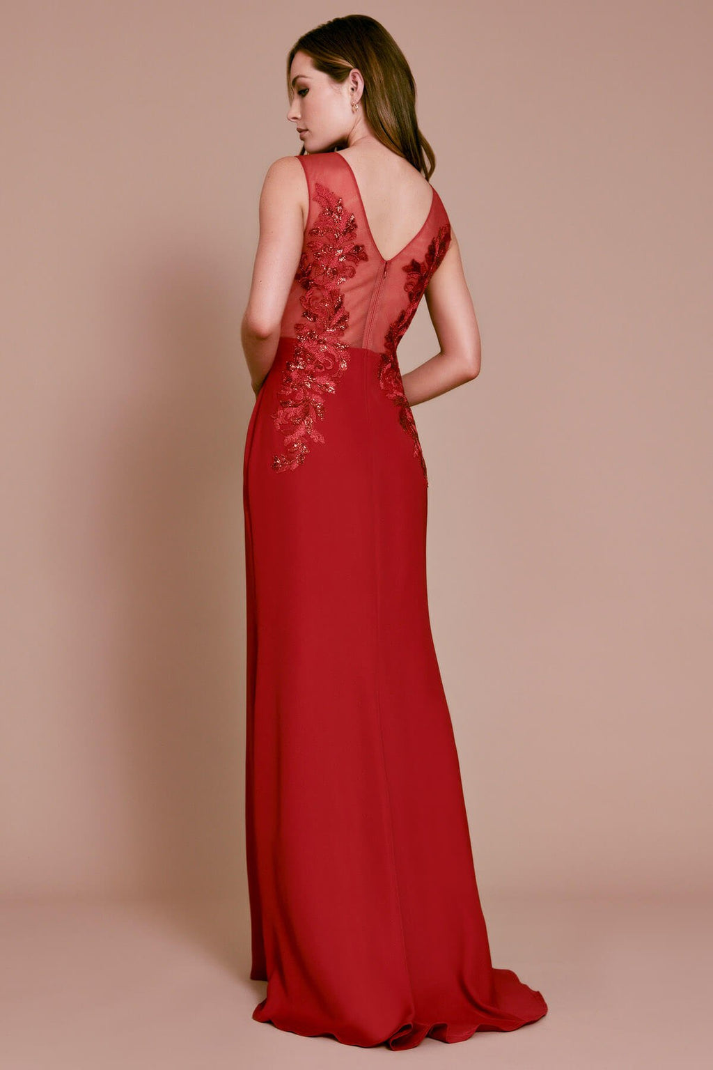 Shyam Crepe Cape Gown