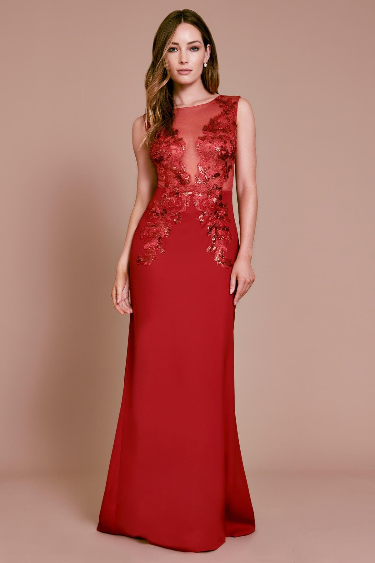 Shyam Crepe Cape Gown