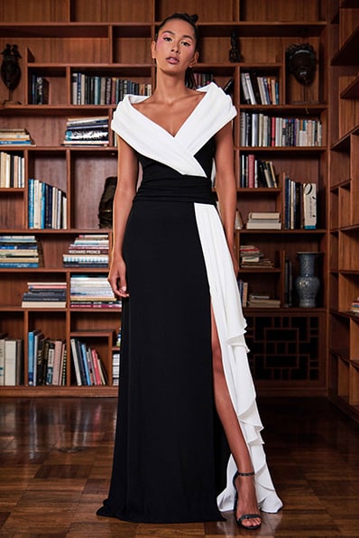 Yasu Cascading Ruffle Gown