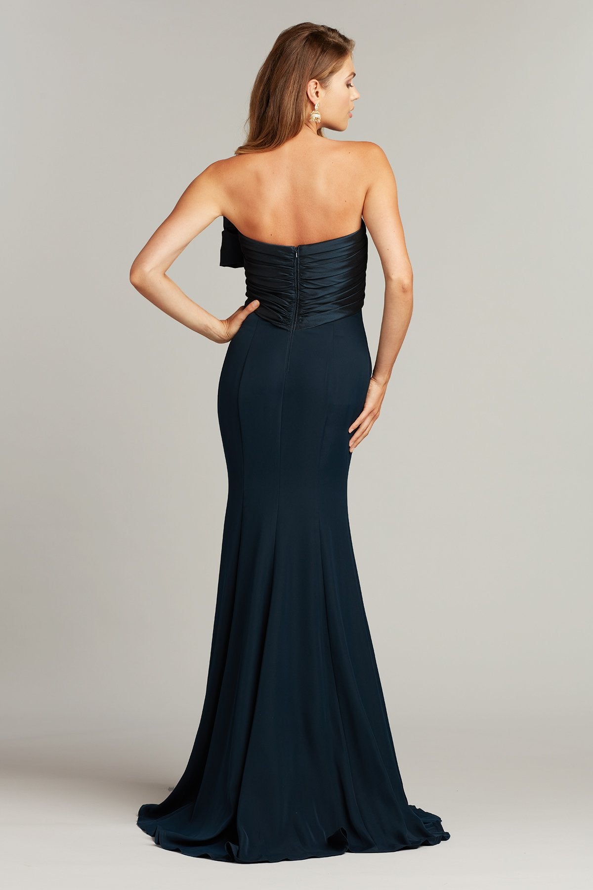Rivera Strapless Crepe Gown
