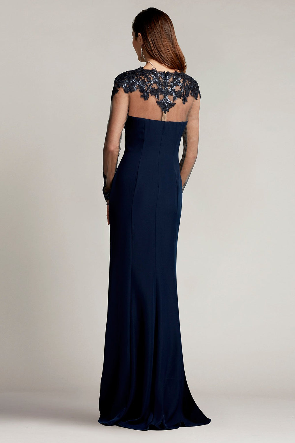 Nevelson Long Sleeve Illusion Gown