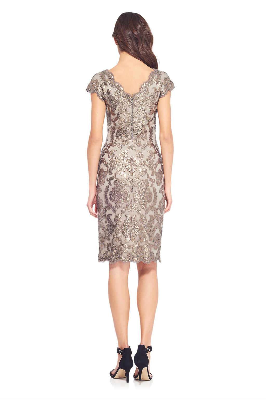 Tadashi Shoji - Paillette Embroidered Lace Dress