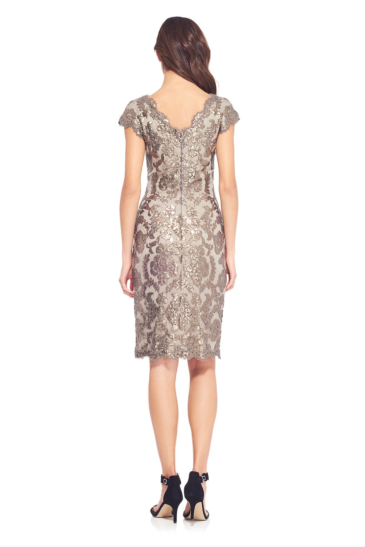 Tadashi Shoji - Paillette Embroidered Lace Dress