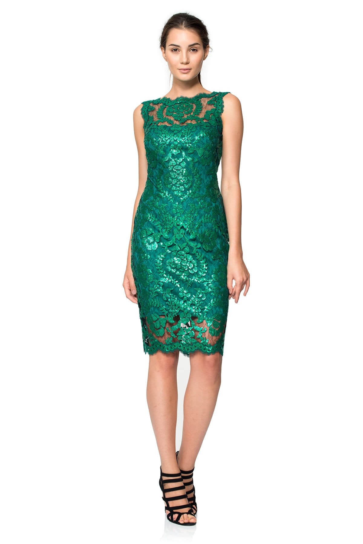 Paillette Embroidered Lace Sheath
