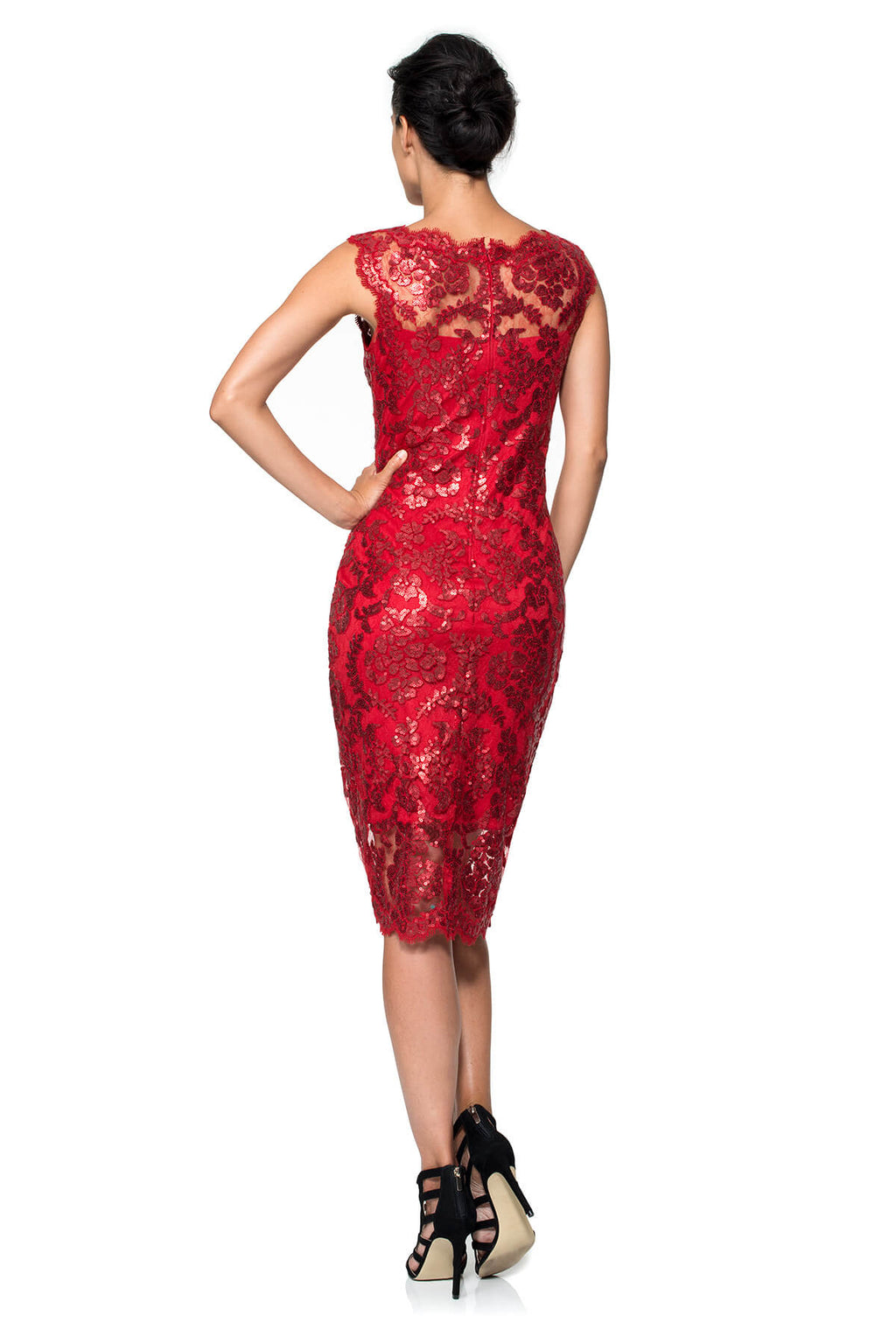 Paillette Embroidered Lace Sheath