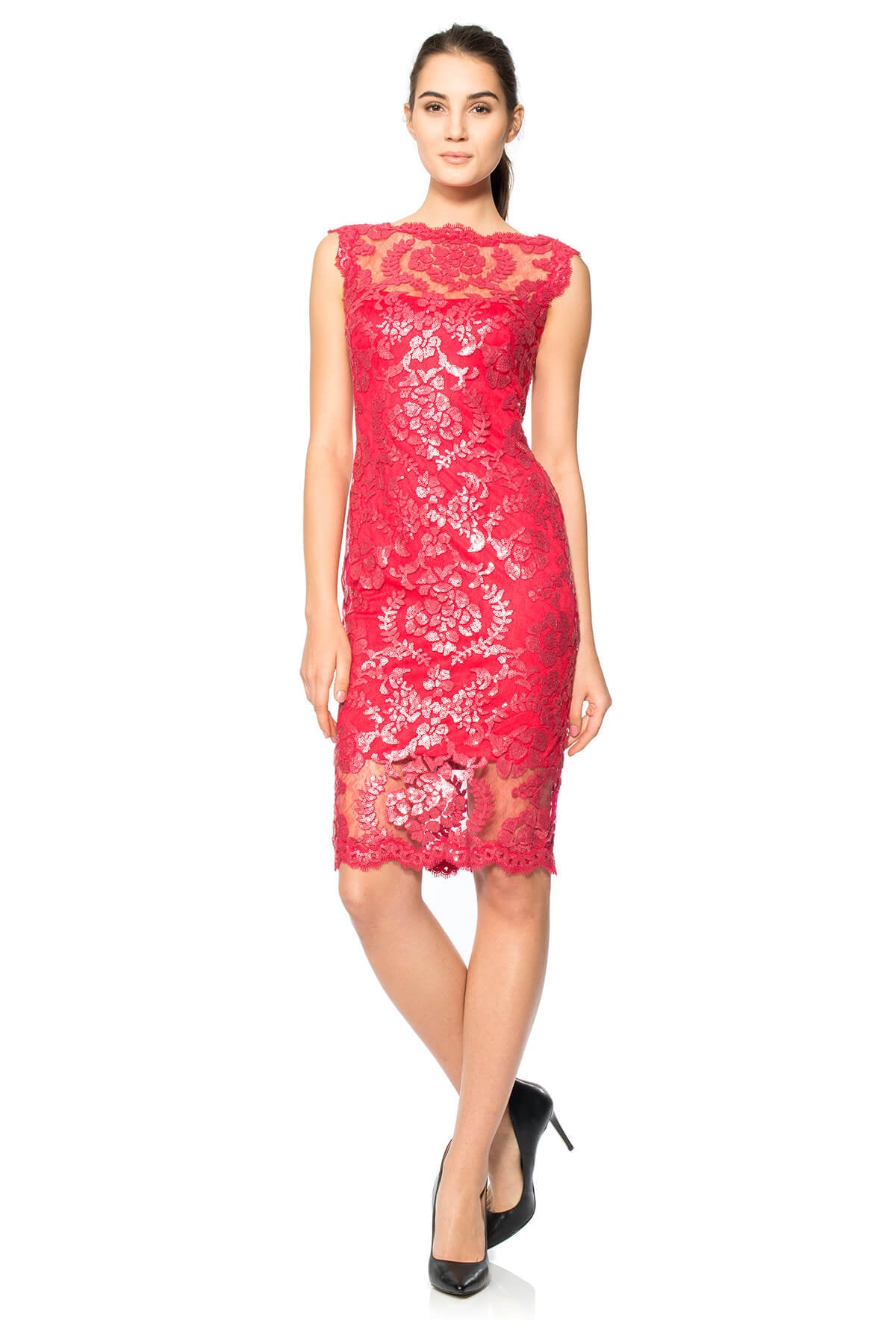 Paillette Embroidered Lace Sheath