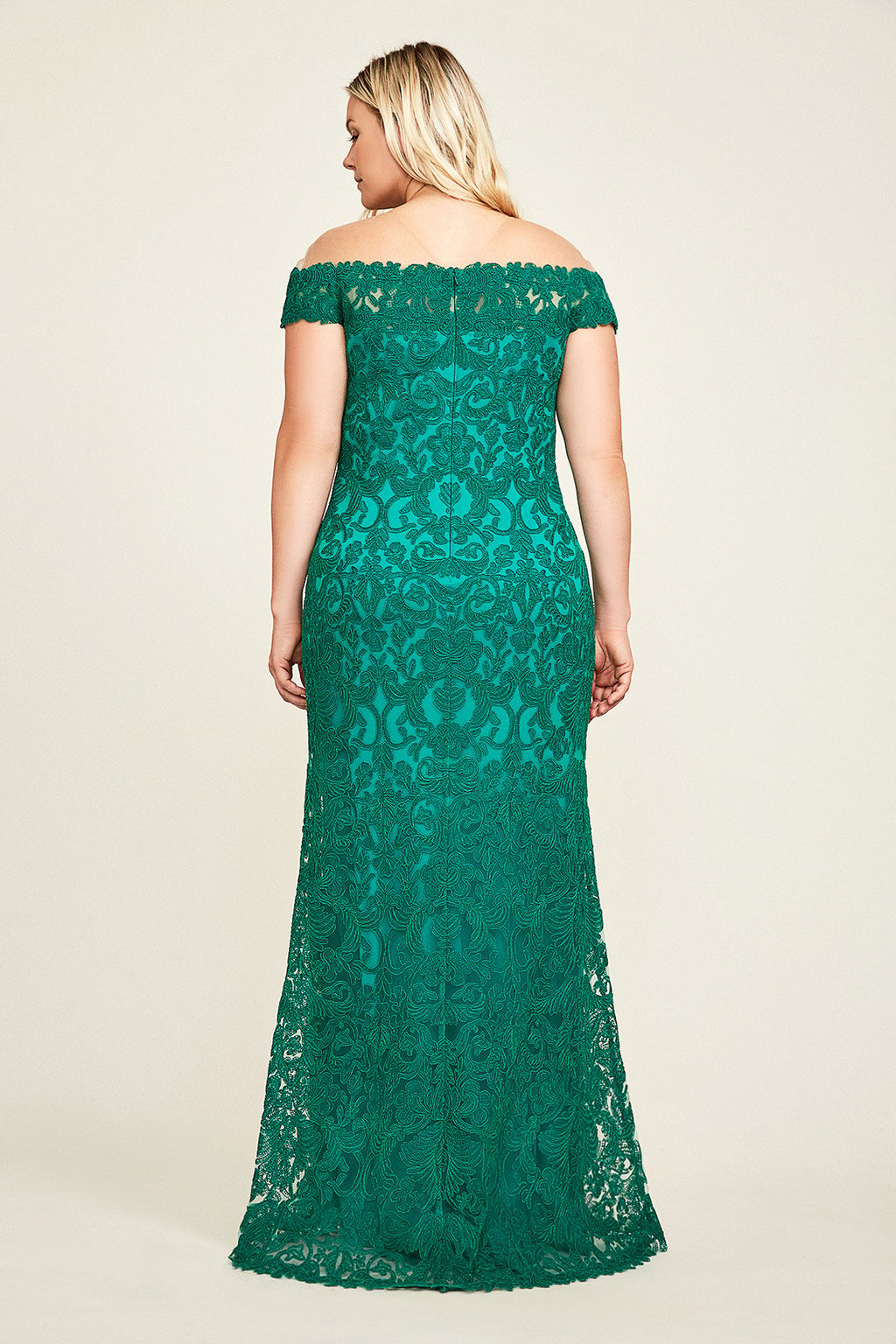 Tadashi Shoji - Dupre Off-The-Shoulder Gown - PLUS SIZE