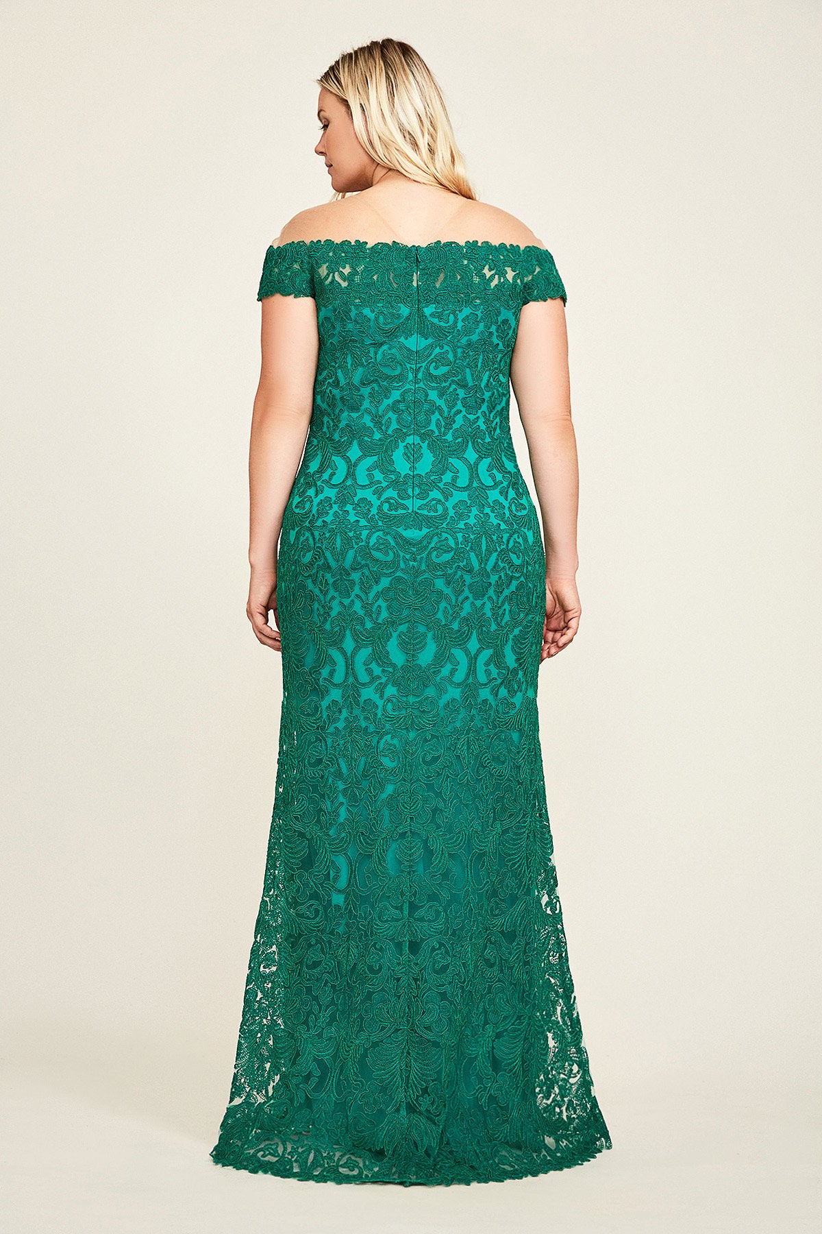 Tadashi Shoji - Dupre Off-The-Shoulder Gown - PLUS SIZE
