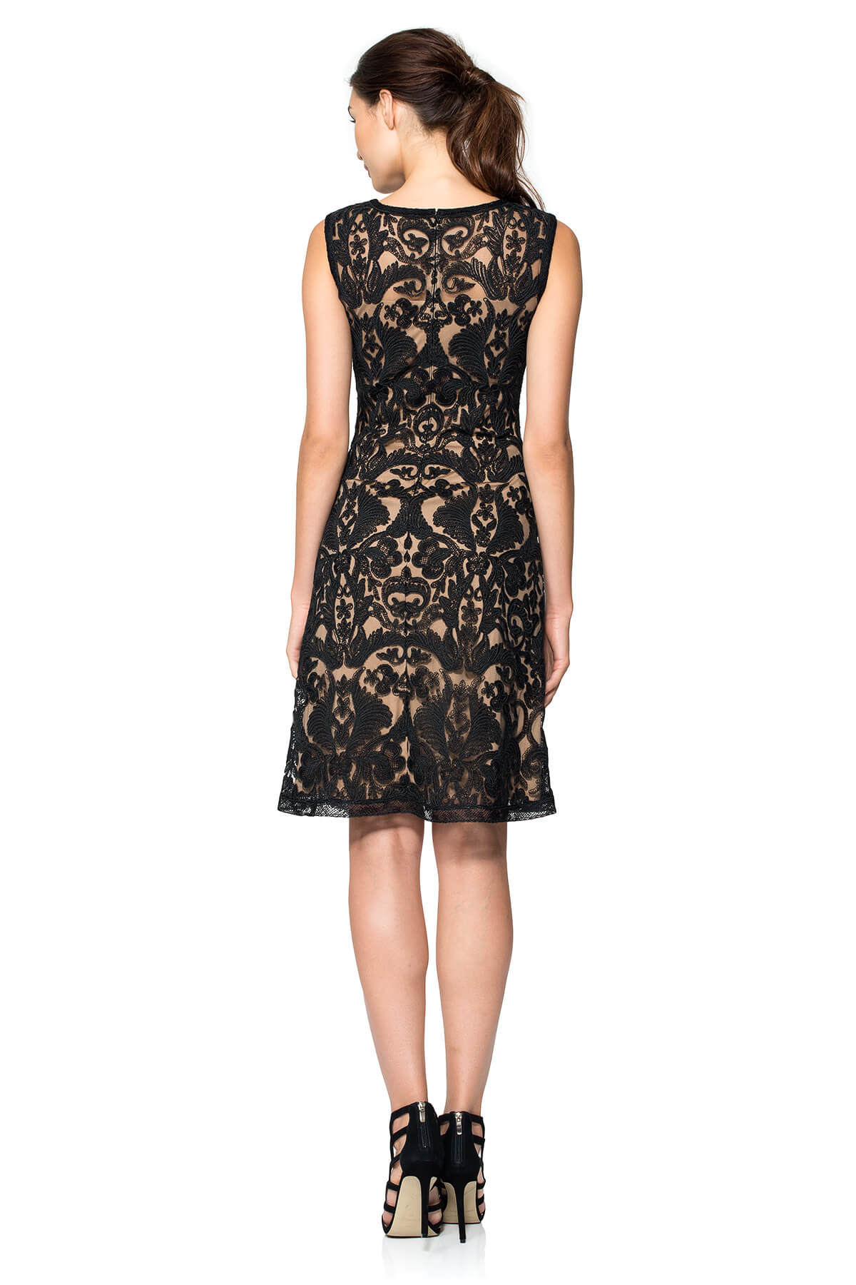 Corded Embroidery on Tulle A-Line Dress