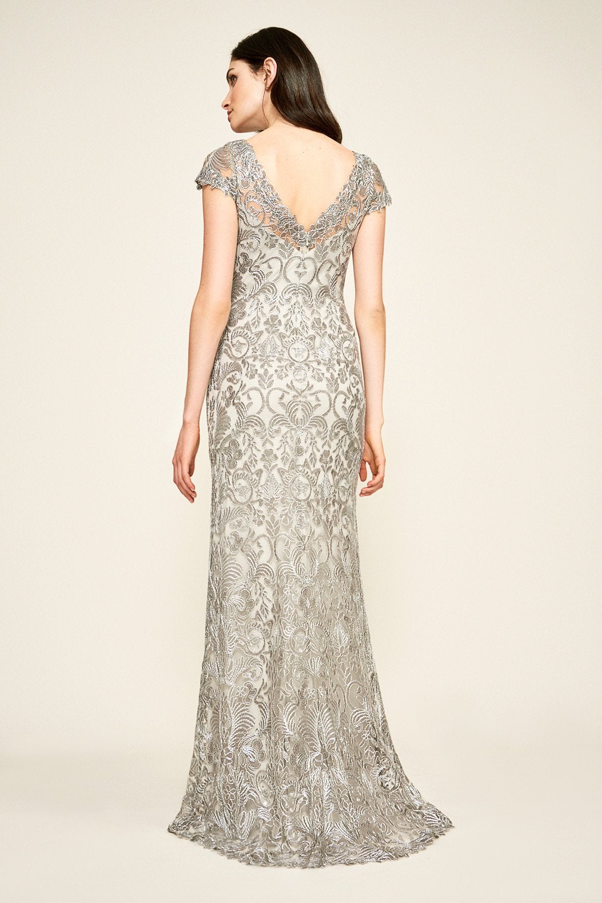 Tadashi Shoji - Adena Corded Embroidery Gown - PETITE