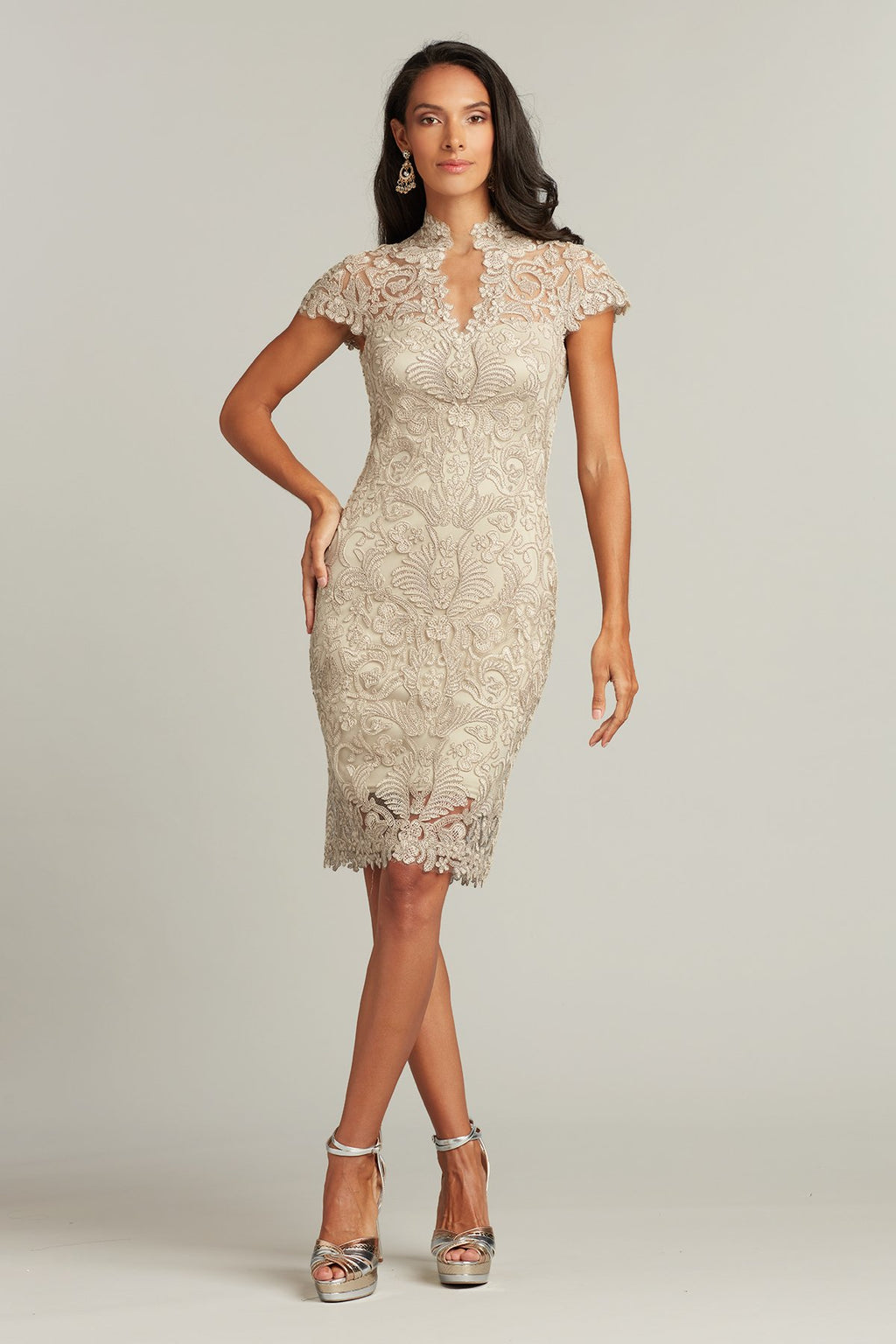 Cragg Keyhole Embroidered Dress