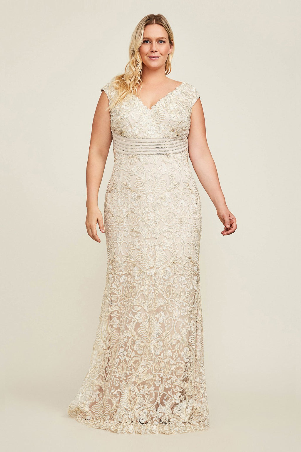 Tadashi Shoji - Elio Lace Gown - PLUS SIZE