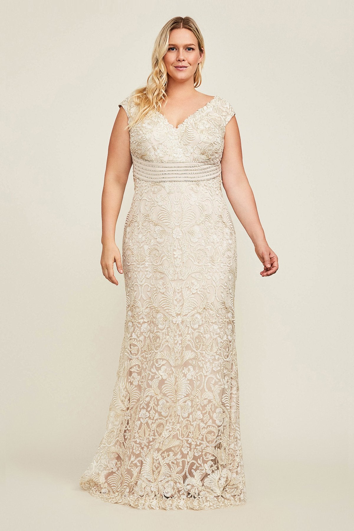 Tadashi Shoji - Elio Lace Gown - PLUS SIZE