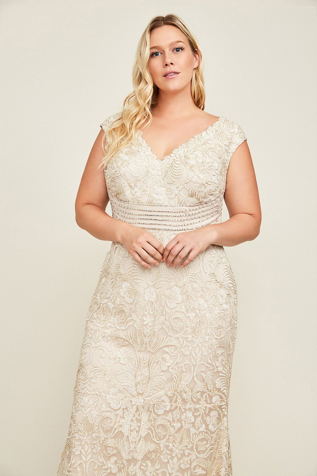 Tadashi Shoji - Elio Lace Gown - PLUS SIZE