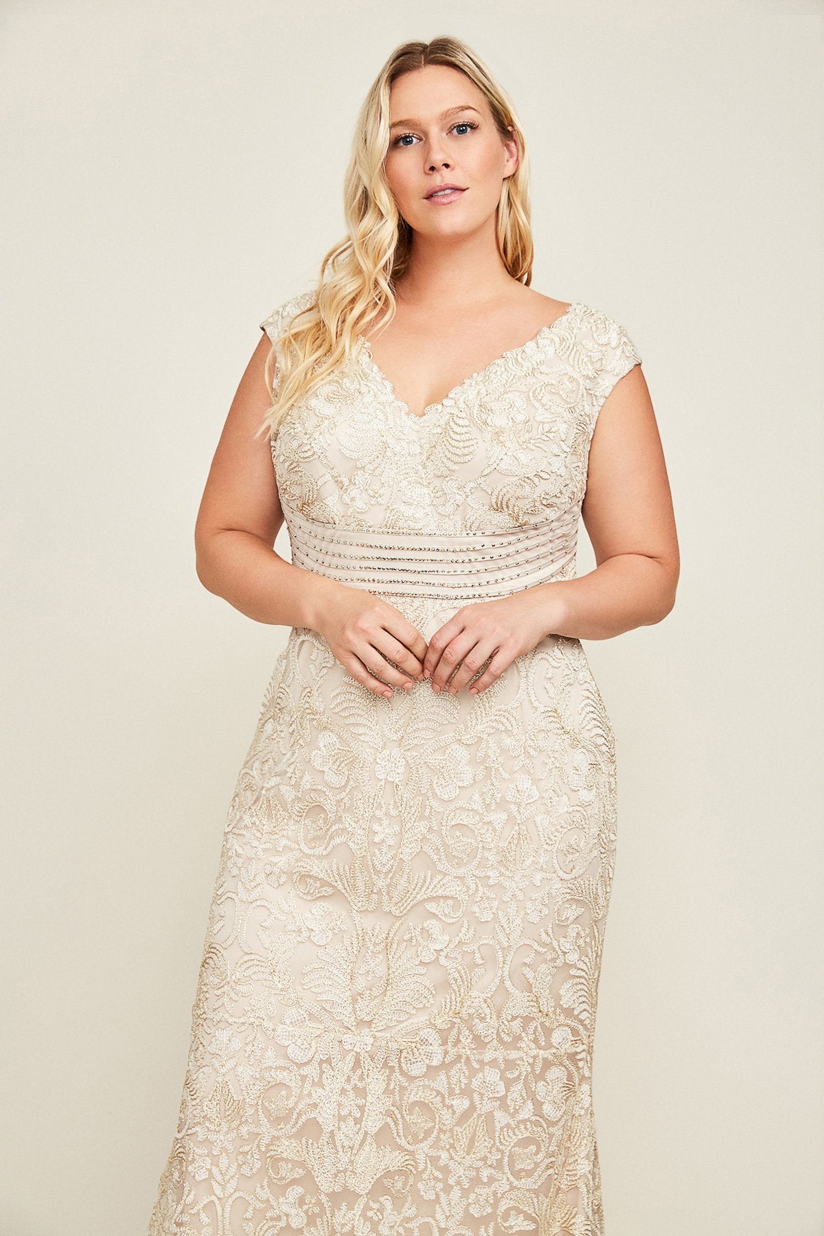 Tadashi Shoji - Elio Lace Gown - PLUS SIZE