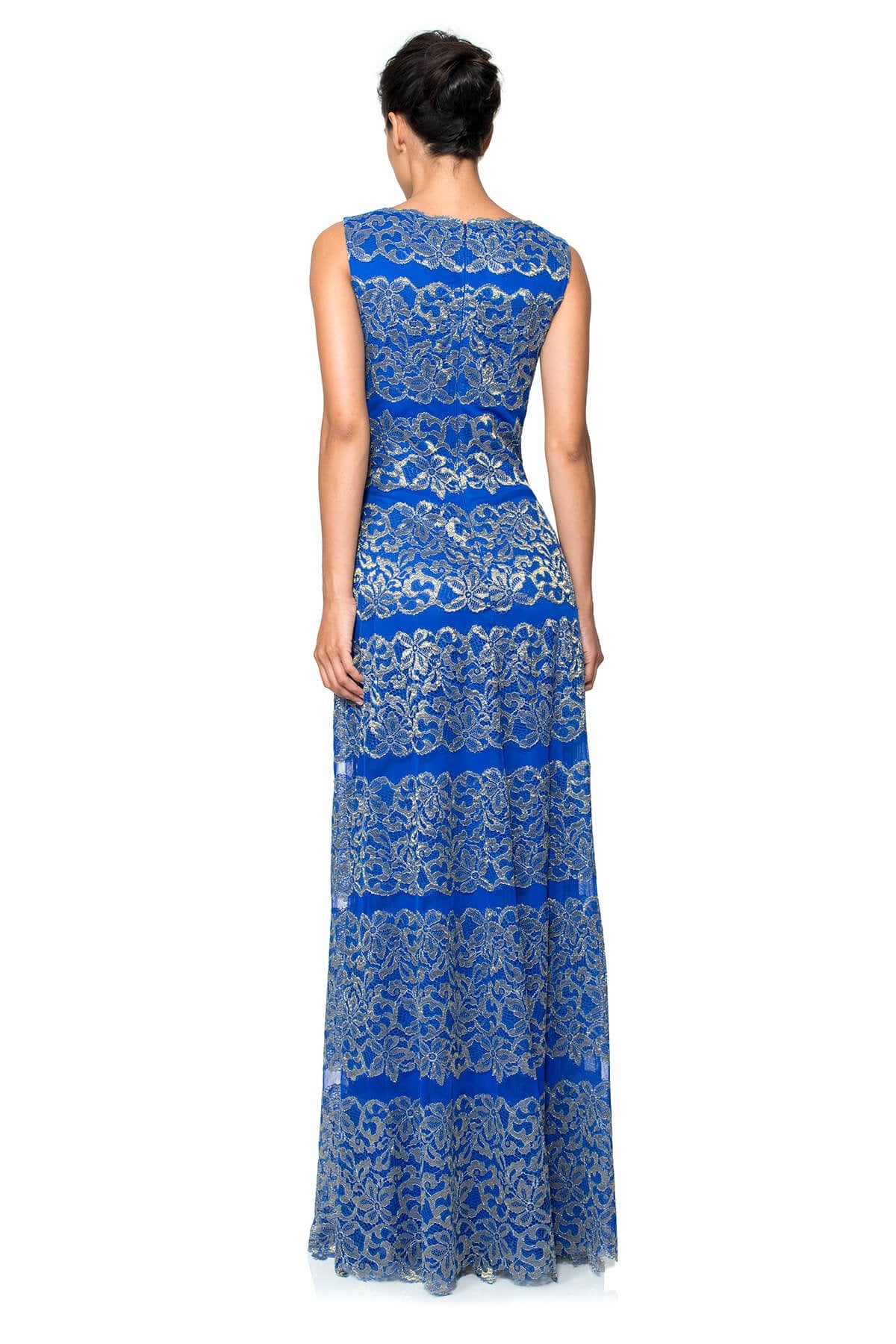 Lace Banded Circular Skirt Gown