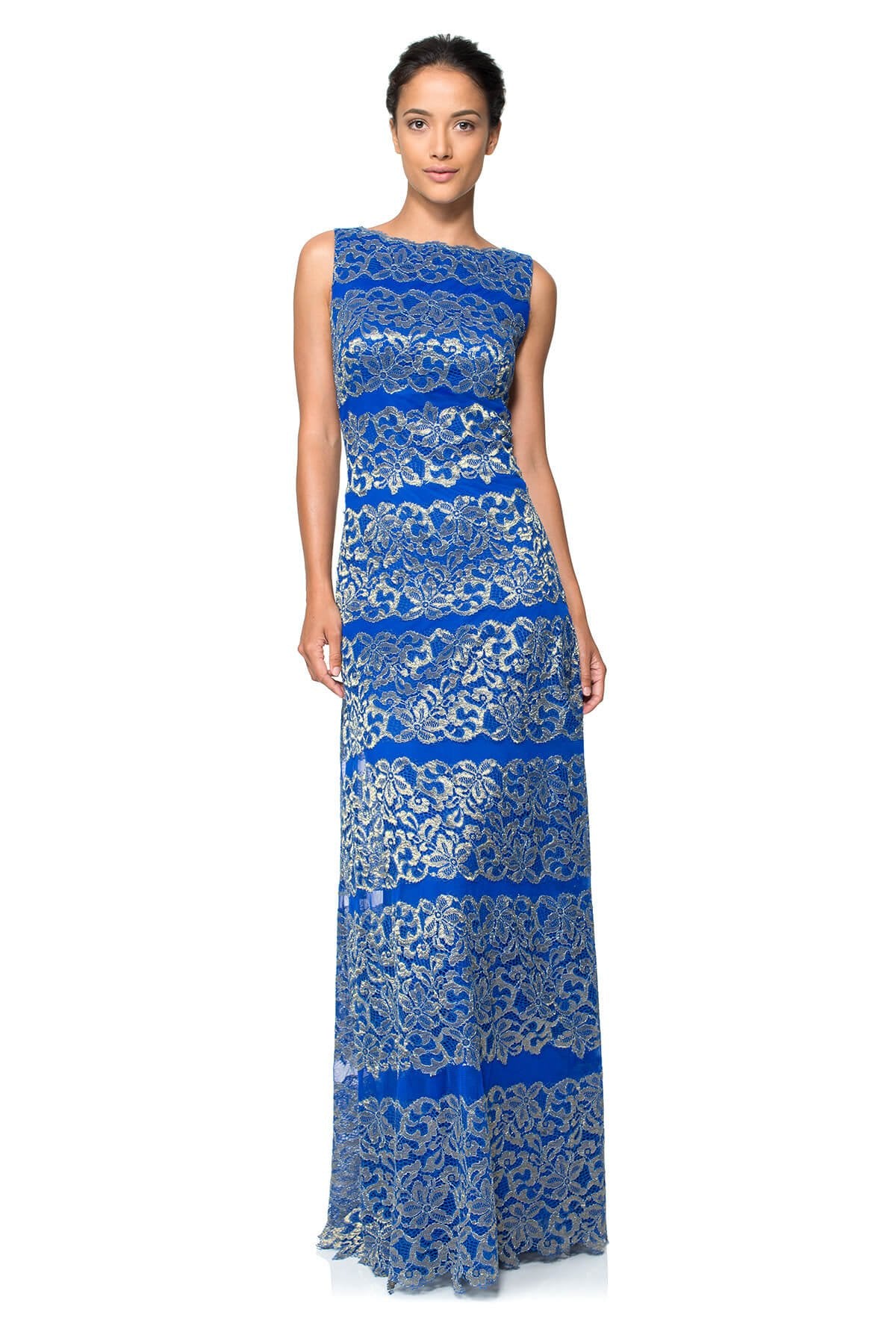 Lace Banded Circular Skirt Gown
