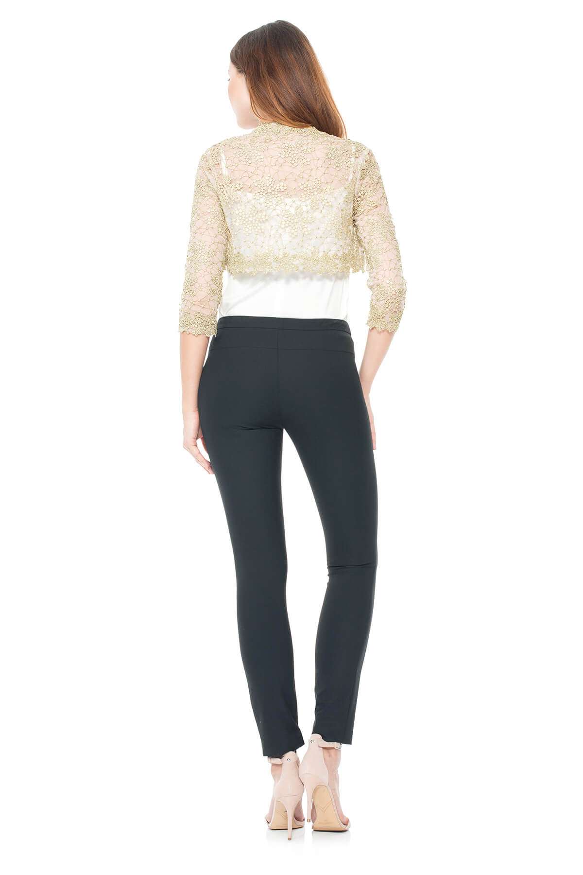 Tadashi Shoji - Metallic Embroidered Evening Cover-Up