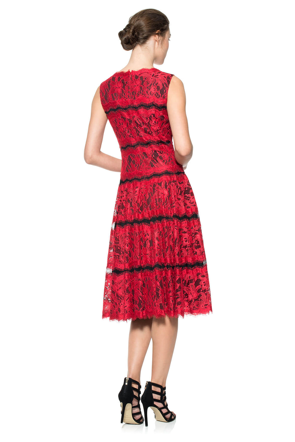 Banded Lace Circle Skirt Dress