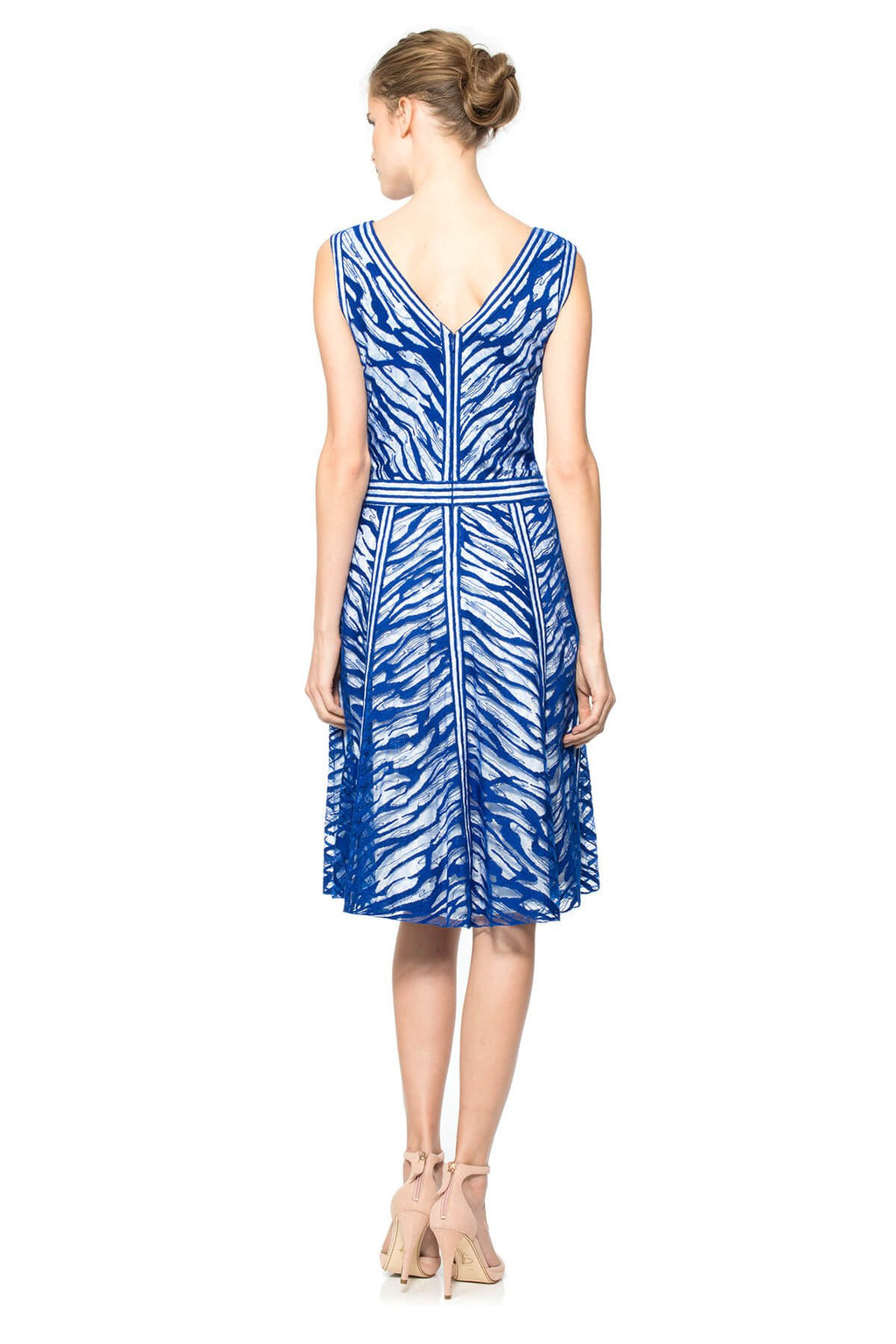 Water Embroidery on Tulle A-Line Dress