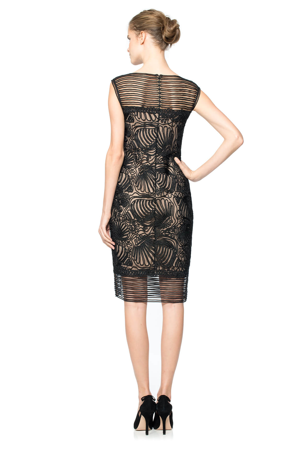 Passementerie Seashell Embroidered Tulle Sheath