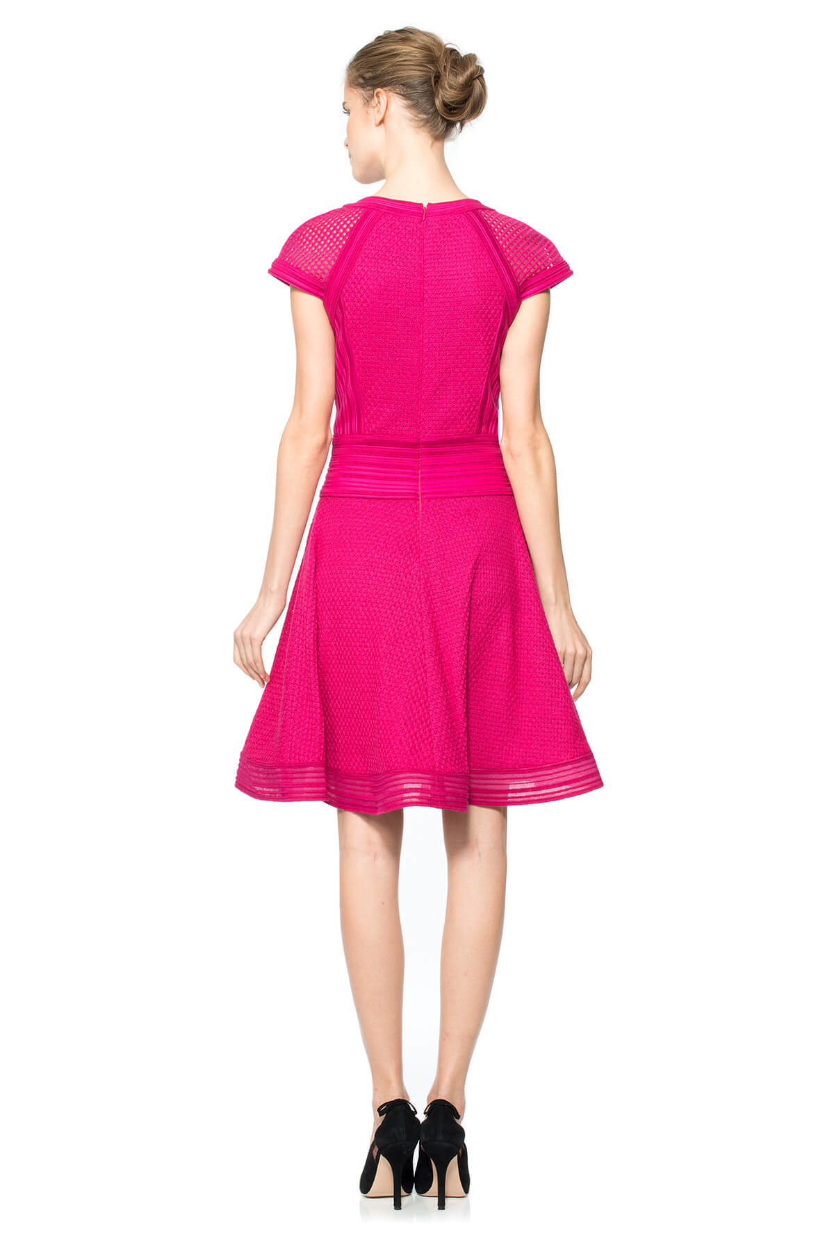 Crochet Collage Short Sleeve Dress