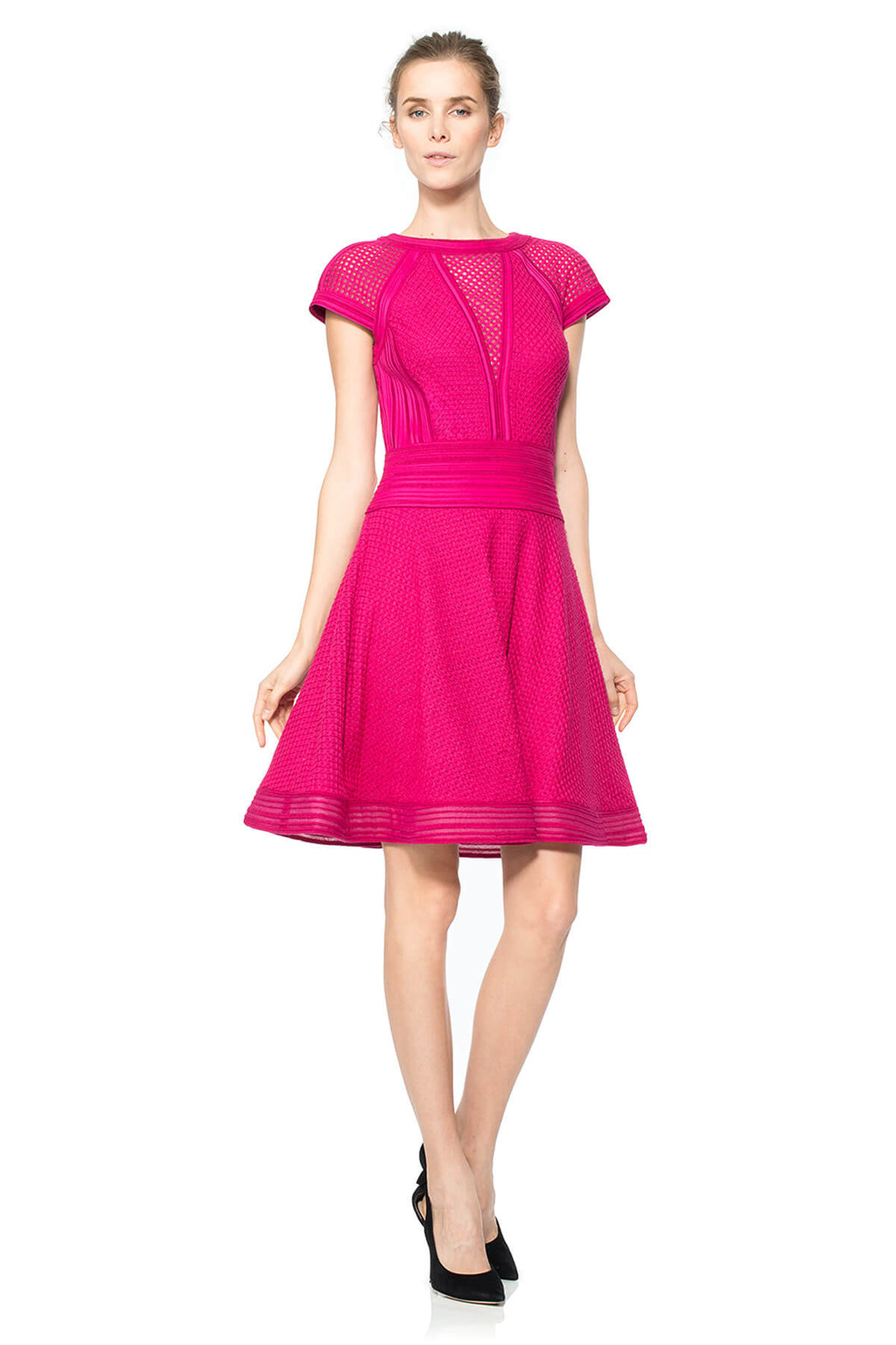Crochet Collage Short Sleeve Dress